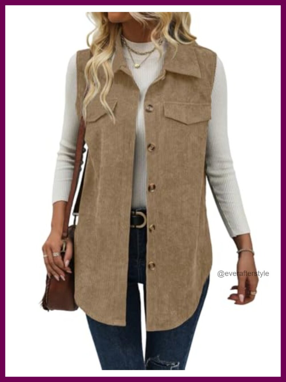 Womens Corduroy Vest Sleeveless Button Down Jacket Casual Outerwear